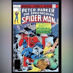 Peter Parker, The Spectacular Spider-Man (1976-1998) #15 Vinyl Sticker Poster